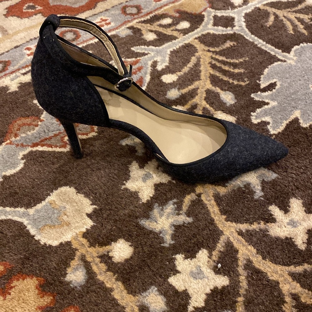Ann Taylor Wool Ankle-strap heel - Picture 2 of 5